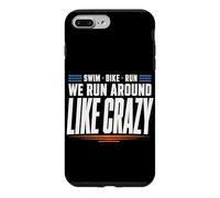 Carcasa para iPhone 7 Plus/8 Plus Triatlón Support Crew Swim Bike Run Race Day Support
