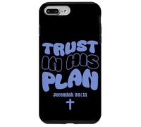 Carcasa para iPhone 7 Plus/8 Plus Trust In His Plan Jeremiah Biblia Verso Retro Groovy Word Art