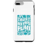 Carcasa para iPhone 7 Plus/8 Plus Trust In His Plan Jeremiah versículo bíblico Retro Groovy Floral