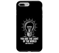 Carcasa para iPhone 7 Plus/8 Plus Tú Eres la luz del Mundo Mateo 5:14 Seguidor de Cristo