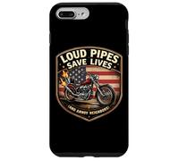 Carcasa para iPhone 7 Plus/8 Plus Tubos ruidosos salvan Vidas molestos vecinos Chopper Motocicleta EE.UU