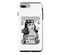 Carcasa para iPhone 7 Plus/8 Plus Últimas Noticias No me Importa Sarcástico Retro Pop Art Girl