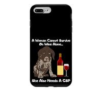 Carcasa para iPhone 7 Plus/8 Plus Una Mujer no Puede Sobrevivir Solo en Vino Ella también Necesita un GSP