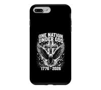 Carcasa para iPhone 7 Plus/8 Plus Una nación bajo Dios 1776 2026 Eagle Cross USA 4 de Julio