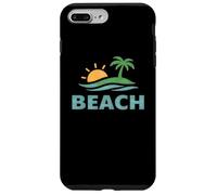 Carcasa para iPhone 7 Plus/8 Plus Vacaciones en la Playa Minimal Palmera Atardecer Costera Océano Vibes