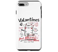 Carcasa para iPhone 7 Plus/8 Plus Valentines Is A Cat and A Bottle of Wine Cause I Love Them