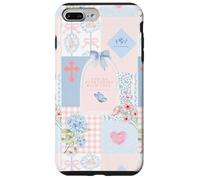 Carcasa para iPhone 7 Plus/8 Plus Verso bíblico Rosa Pastel Cristiano fe Religiosa Floral