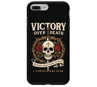 Carcasa para iPhone 7 Plus/8 Plus Victoria sobre la Muerte 1 Corintios 15:55 Oscuro Christian Gothic