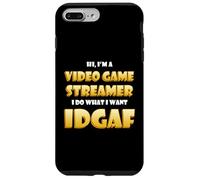 Carcasa para iPhone 7 Plus/8 Plus Video Game Streamer Idgaf Costume Gaming IRL Streaming Games