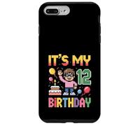 Carcasa para iPhone 7 Plus/8 Plus Videojuego Retro de cumpleaños número 12 años Pixel Art