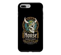 Carcasa para iPhone 7 Plus/8 Plus Viking Skull Norse Heritage Funny Vintage Valhalla Runas