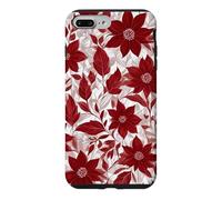 Carcasa para iPhone 7 Plus/8 Plus Vino Rojo Floral Vintage Flores Bold
