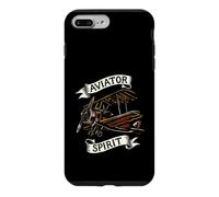 Carcasa para iPhone 7 Plus/8 Plus Vintage Biplane Aviator Spirit Retro Airplane Pilot