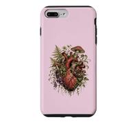 Carcasa para iPhone 7 Plus/8 Plus Vintage Dark Academia Hongo Helecho Botánico Corazón