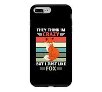Carcasa para iPhone 7 Plus/8 Plus Vintage Ellos piensan Que Estoy Loco, Pero me Gusta Fox Lover