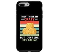 Carcasa para iPhone 7 Plus/8 Plus Vintage Ellos piensan Que Estoy Loco Pero yo como el Amante de la Bala de heno