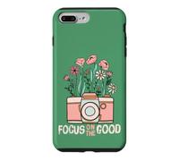 Carcasa para iPhone 7 Plus/8 Plus Vintage Focus On The Good Wildflower Camera Happy Thoughts