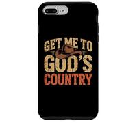 Carcasa para iPhone 7 Plus/8 Plus Vintage Get Me To God'S Country Funny Country Sombrero de Campo