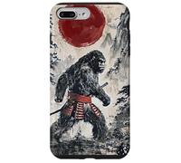 Carcasa para iPhone 7 Plus/8 Plus Vintage japonés Sumi-e Sasquatch Samurai Cryptid Art