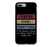 Carcasa para iPhone 7 Plus/8 Plus Vintage Pawpaw Knows Everything Dad Father Father's Day