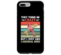 Carcasa para iPhone 7 Plus/8 Plus Vintage Piensan Que Estoy Loco Pero Me Gusta Cardinal Bird