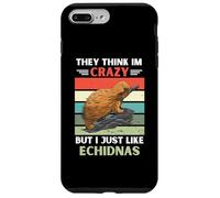 Carcasa para iPhone 7 Plus/8 Plus Vintage Piensan Que Estoy Loco Pero Me Gusta Echidnas Lover