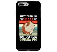 Carcasa para iPhone 7 Plus/8 Plus Vintage piensan Que Estoy Loco Pero me Gusta el Amante de los Conejillos de Indias