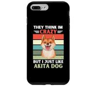 Carcasa para iPhone 7 Plus/8 Plus Vintage Piensan Que Estoy Loco Pero me Gusta el Amante de los Perros Akita