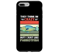 Carcasa para iPhone 7 Plus/8 Plus Vintage Piensan Que Estoy Loco Pero me Gusta el Amante del pez Loro