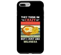Carcasa para iPhone 7 Plus/8 Plus Vintage Piensan Que Estoy Loco Pero Me Gusta Milanesa Lover