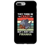 Carcasa para iPhone 7 Plus/8 Plus Vintage Piensan Que Estoy Loco Pero Me Gusta Piranha Lover