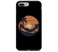Carcasa para iPhone 7 Plus/8 Plus Vintage Tropical Hamaca Atardecer Palmera Playa Estética