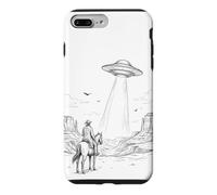Carcasa para iPhone 7 Plus/8 Plus Vintage UFO Cowboy Western Desert Space
