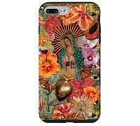 Carcasa para iPhone 7 Plus/8 Plus Virgen María Católica Floral Mexicano Folk Mosaico Collage