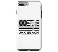 Carcasa para iPhone 7 Plus/8 Plus Visita Jacksonville Florida Vacaciones USA Flag Palms Jax Beach
