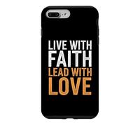 Carcasa para iPhone 7 Plus/8 Plus Vivir con fe Liderar con Amor Esperanza Inspiración Cristiano