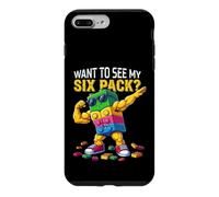 Carcasa para iPhone 7 Plus/8 Plus Want To See MY Six Pack Funny Blocks Bricks Master Builder