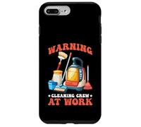 Carcasa para iPhone 7 Plus/8 Plus Warning Cleaning Crew At Work Custodio de Conserje -