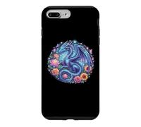 Carcasa para iPhone 7 Plus/8 Plus Watercolor Dragon Flowers Beautiful Art Colorful Graphic