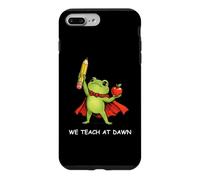 Carcasa para iPhone 7 Plus/8 Plus We Teach at Dawn Funny Teacher Frog Back to School Men Women
