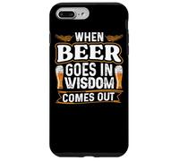 Carcasa para iPhone 7 Plus/8 Plus When Beer Goes In Wisdom Comes out Funny Beer Lover