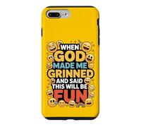 Carcasa para iPhone 7 Plus/8 Plus When God Made Me Grinned This Will Be Fun Christian