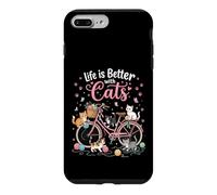 Carcasa para iPhone 7 Plus/8 Plus Whimsical Kittens on Bike - Ovillo de Lana, diseño de Gato felino