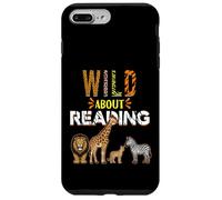 Carcasa para iPhone 7 Plus/8 Plus Wild About Reading Libros Animales del zoológico Amor Lectura de Libros