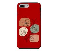 Carcasa para iPhone 7 Plus/8 Plus Wildflower Line Art Abstract Botanical Mid Century