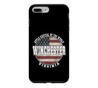 Carcasa para iPhone 7 Plus/8 Plus Winchester Virginia, Bandera Americana Vintage
