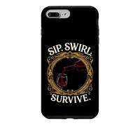 Carcasa para iPhone 7 Plus/8 Plus Wine Lover Sip Swirl Survive Funny Red Wine Tasting