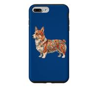 Carcasa para iPhone 7 Plus/8 Plus Womens Girls Kids Folk Art Illustration Corgi Dog Lover