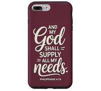 Carcasa para iPhone 7 Plus/8 Plus Y mi Dios suplirá Todas mis Necesidades Filipenses 4:19
