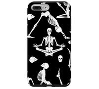 Carcasa para iPhone 7 Plus/8 Plus Yoga Esqueletos Huesos anatomía cráneo Espeluznante macabro siniestro